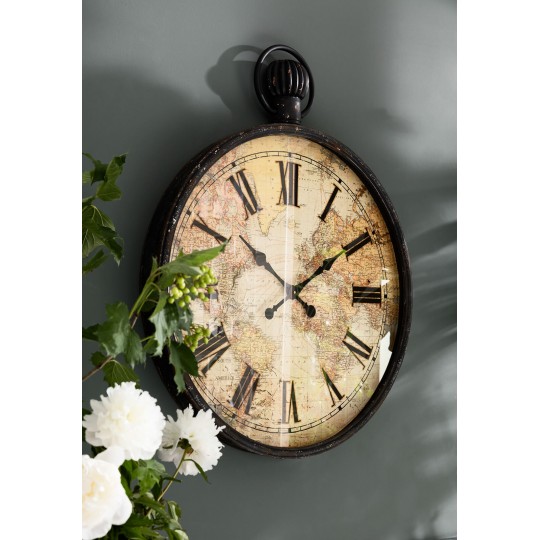 Wall Clock European Map 96cm Kare Design