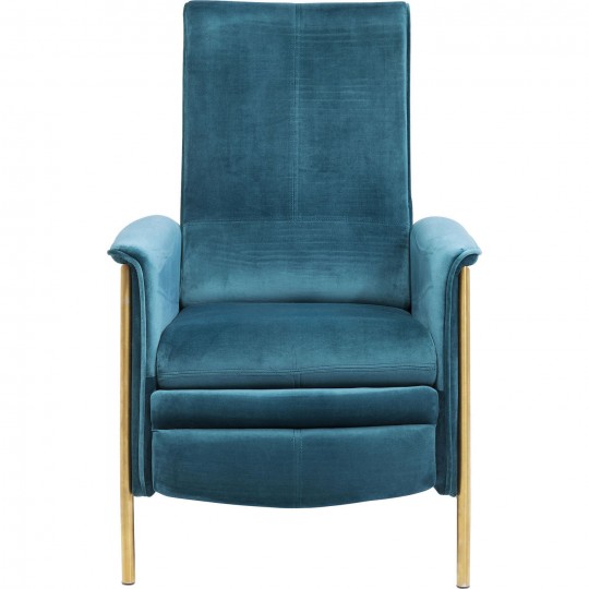 Relax Chair Lazy Velvet Blue Kare Design