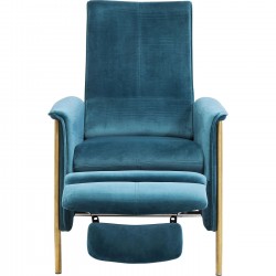 Relax Chair Lazy Velvet Blue Kare Design