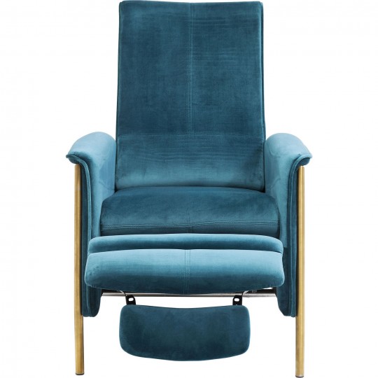 Relax Chair Lazy Velvet Blue Kare Design