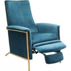 Relax Chair Lazy Velvet Blue Kare Design