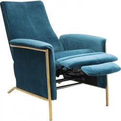 Relax Chair Lazy Velvet Blue Kare Design