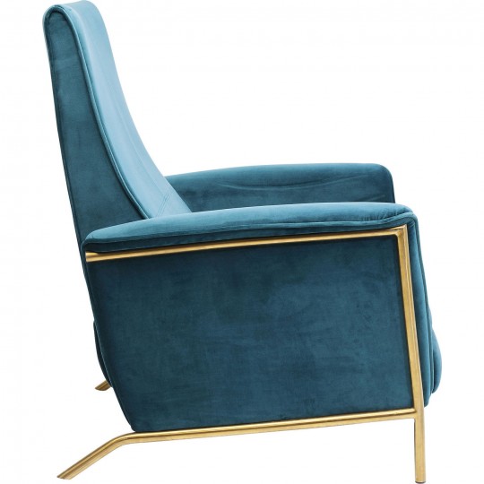 Relax Chair Lazy Velvet Blue Kare Design