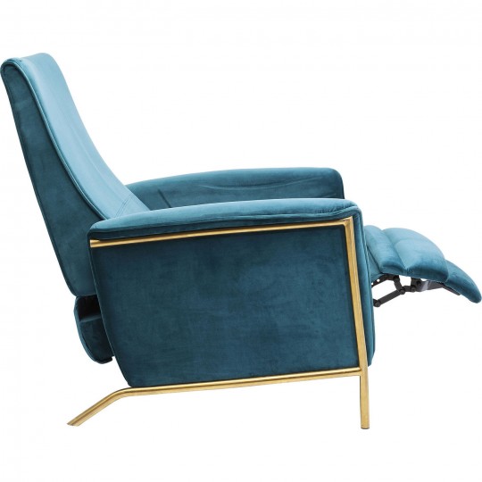 Relax Chair Lazy Velvet Blue Kare Design