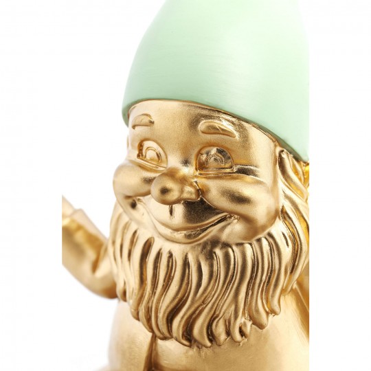 Deco Figurine Zwerg Meditation Gold Green 19cm Kare Design Deco Figurine Zwerg Meditation Gold Green 19cm Kare Design