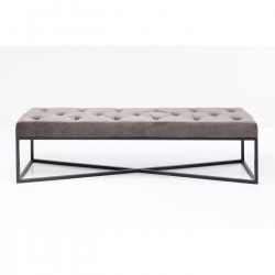 Bench Crossover Grey Black 150x40cm Kare Design
