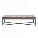 Bench Crossover Grey Black 150x40cm Kare Design