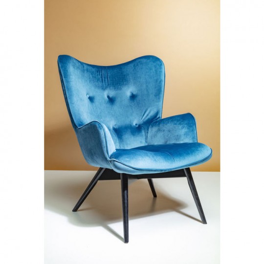 Armchair Black Vicky Velvet Bluegreen Kare Design Armchair Black Vicky Velvet Bluegreen Kare Design