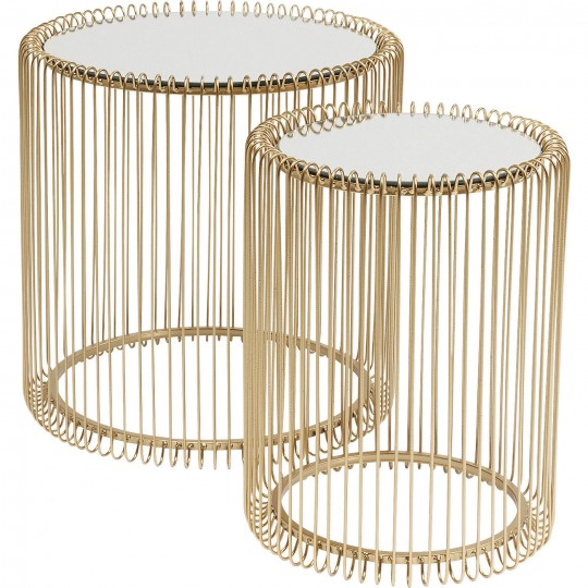 Mesa de Apoio Wire Brass (conj.2) Ø44cm Mesa de Apoio Wire Brass (conj.2) Ø44cm