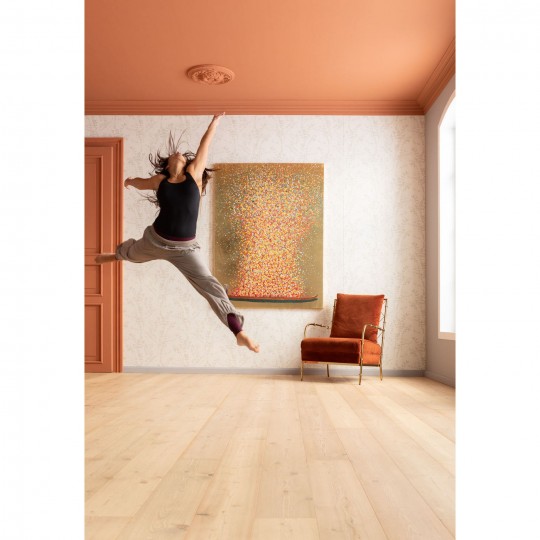 Tela a Óleo Flower Boat Gold vermelho 100x80cm