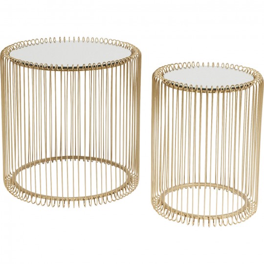 Mesa de Apoio Wire Brass (conj.2) Ø44cm Mesa de Apoio Wire Brass (conj.2) Ø44cm