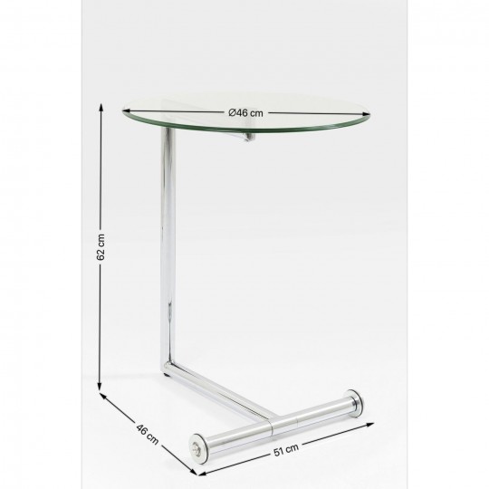 Mesa de Apoio Easy Living Clear Ø46cm Mesa de Apoio Easy Living Clear Ø46cm