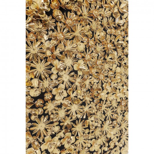 Quadro c/ moldura Gold Flower 120x120cm Quadro c/ moldura Gold Flower 120x120cm
