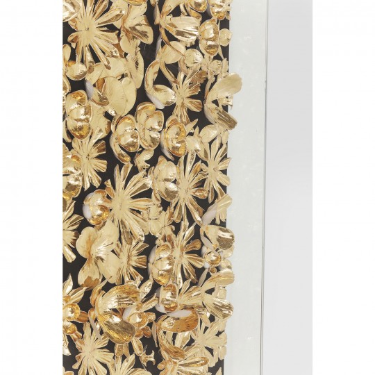 Quadro c/ moldura Gold Flower 120x120cm Quadro c/ moldura Gold Flower 120x120cm