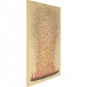 Picture Touched Flower Boat Gold Red 100x80cm Kare Design