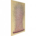 Picture Touched Flower Boat Gold Pink 100x80cm Kare Design