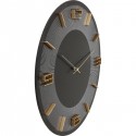 Wall Clock Leonardo Black/Gold Kare Design