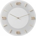 Wall Clock Leonardo White/Gold Kare Design
