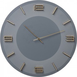Wall Clock Leonardo Grey/Gold Kare Design