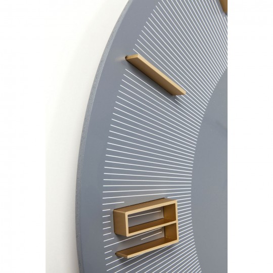 Wall Clock Leonardo Grey/Gold Kare Design