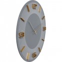 Wall Clock Leonardo Grey/Gold Kare Design