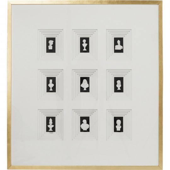 Quadro c/ moldura Ancient Art Nove 110x100cm