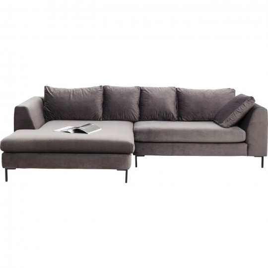 Corner Sofa Gianni Velvet Grey Left Kare Design Corner Sofa Gianni Velvet Grey Left Kare Design