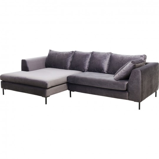 Corner Sofa Gianni Velvet Grey Left Kare Design Corner Sofa Gianni Velvet Grey Left Kare Design