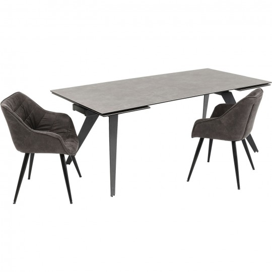 Extension Table Amsterdam Dark 200(45+45)x100cm Kare Design Extension Table Amsterdam Dark 200(45+45)x100cm Kare Design