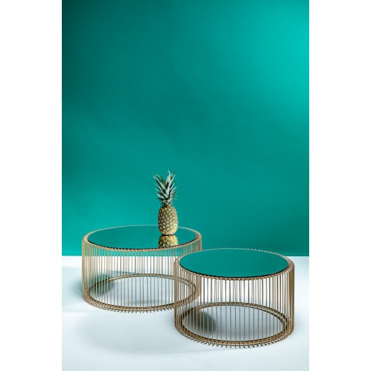 Coffee Table Wire Brass (2/Set) Kare Design Coffee Table Wire Brass (2/Set) Kare Design