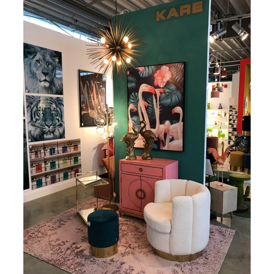 Deco Figurine Flamingo Front Gold Kare Design