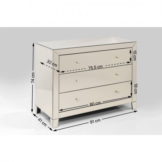 Cómoda Luxury Champagne 3 gvt. Cómoda Luxury Champagne 3 gvt.