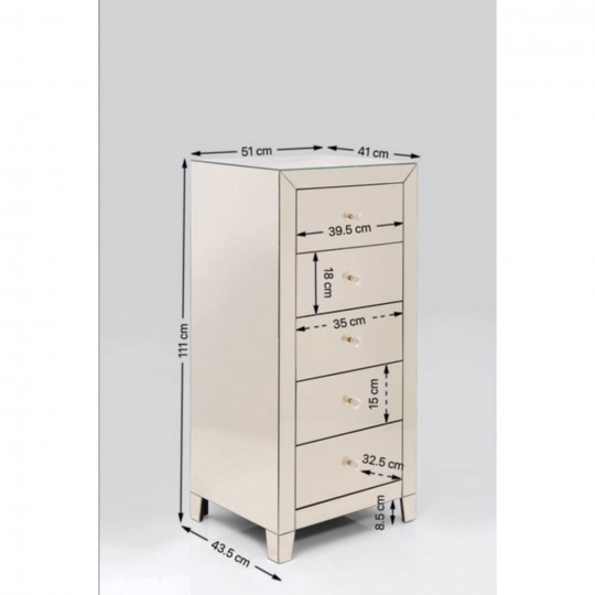 Cabinet Luxury Champagne 5 Drawers Kare Design Cabinet Luxury Champagne 5 Drawers Kare Design