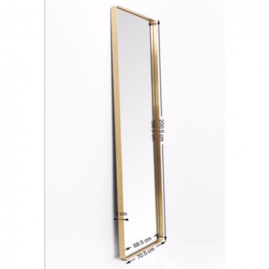 Mirror Curve Rectangular Brass 200x70cm Kare Design Mirror Curve Rectangular Brass 200x70cm Kare Design