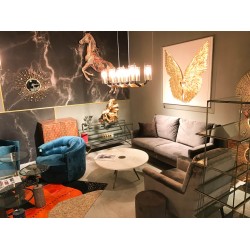 Wall Decoration Wings Gold White 120x120cm Kare Design