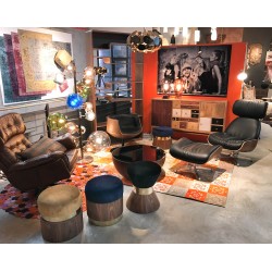 Swivel Armchair Club Walnut Kare Design