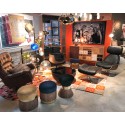 Swivel Armchair Club Walnut Kare Design
