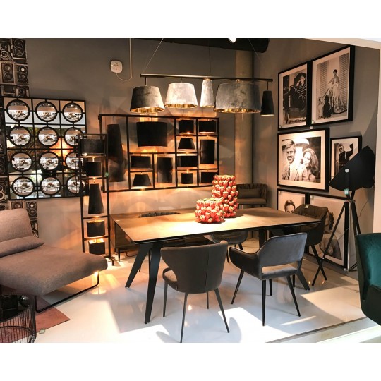 Mesa Extensível Amsterdam Dark 200(45+45)x100cm Mesa Extensível Amsterdam Dark 200(45+45)x100cm