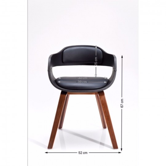 Cadeira de braços Costa Walnut Cadeira de braços Costa Walnut