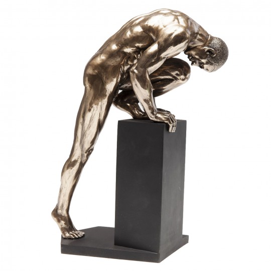 Deco Object Nude Man Stand Bronze 35cm Kare Design