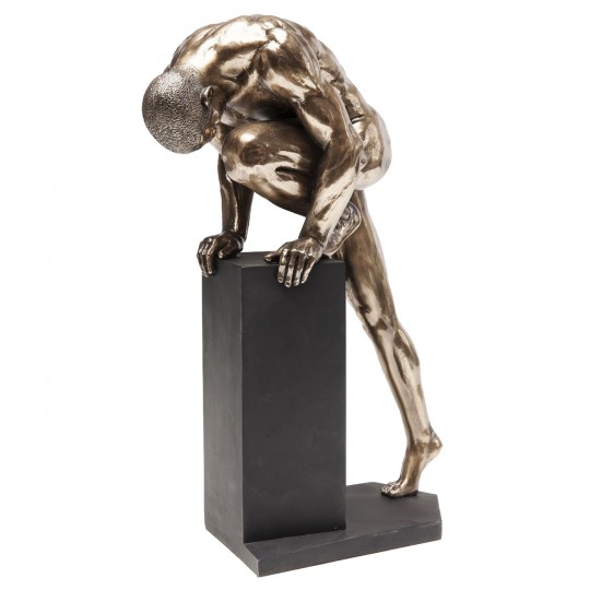 Deco Object Nude Man Stand Bronze 35cm Kare Design