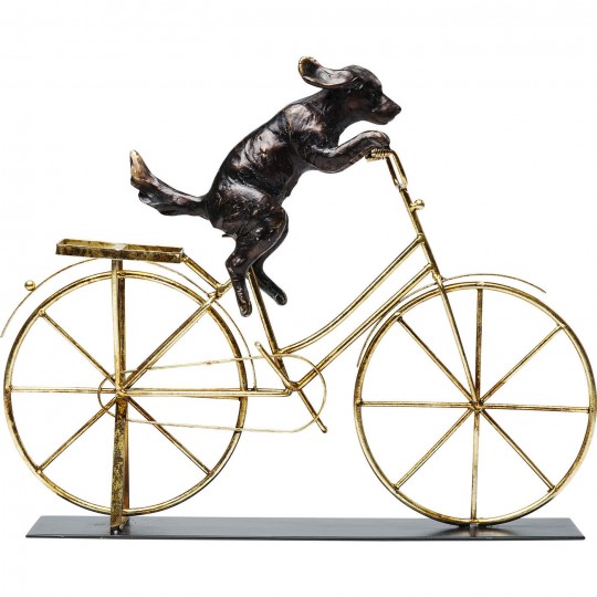 Deco Object Dog With Bicycle Kare Design