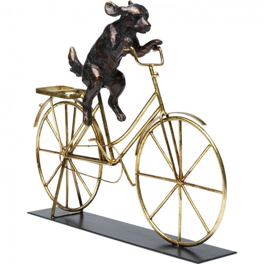 Deco Object Dog With Bicycle Kare Design