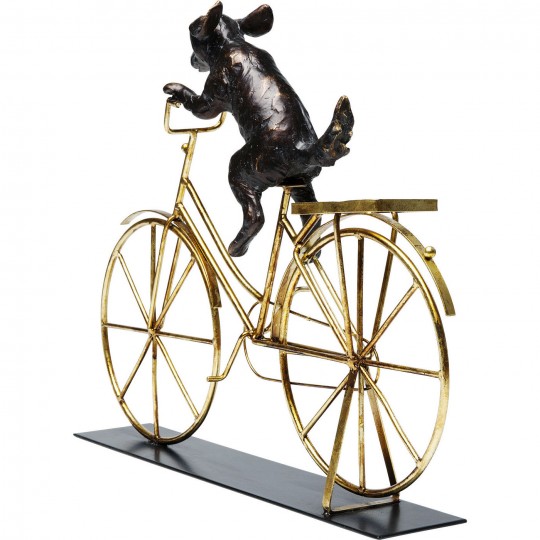 Deco Object Dog With Bicycle Kare Design
