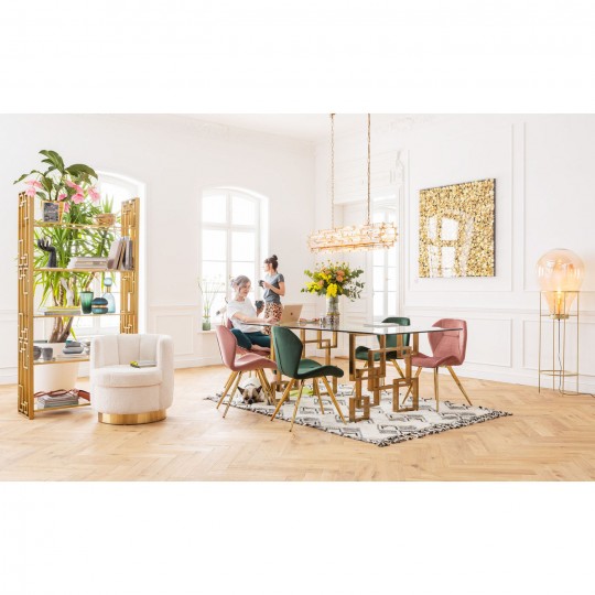 Quadro c/ moldura Gold Flower 120x120cm Quadro c/ moldura Gold Flower 120x120cm