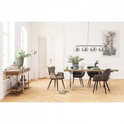 Chair Black Marshall Velvet Grey Kare Design
