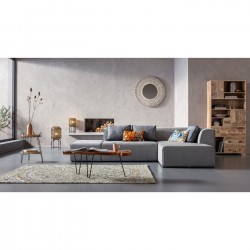 Sofá Infinity Cinzento c/chaise à direita