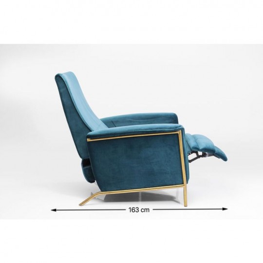 Relax Chair Lazy Velvet Blue Kare Design