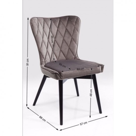 Chair Black Marshall Velvet Grey Kare Design Chair Black Marshall Velvet Grey Kare Design