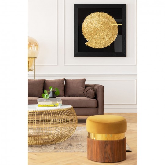 Mesa de Centro Cesta Marble Gold Ø100cm Mesa de Centro Cesta Marble Gold Ø100cm